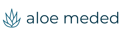 Logo of Aloe Meded, featuring a stylized aloe plant icon followed by the brand name in lowercase, representing a comprehensive residency program management solution.