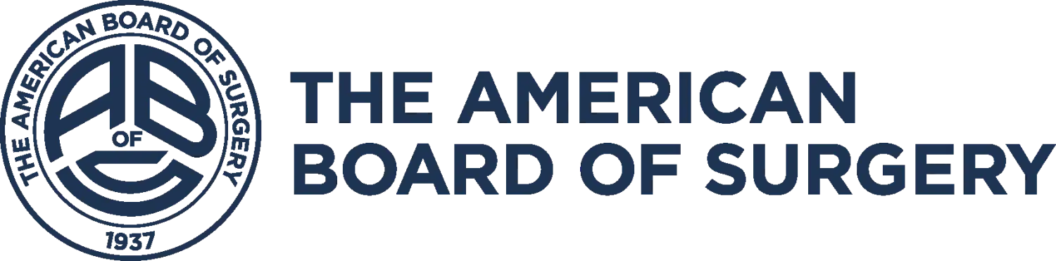 American Board of Surgery logo featuring a circular design with the board's name written beside it.